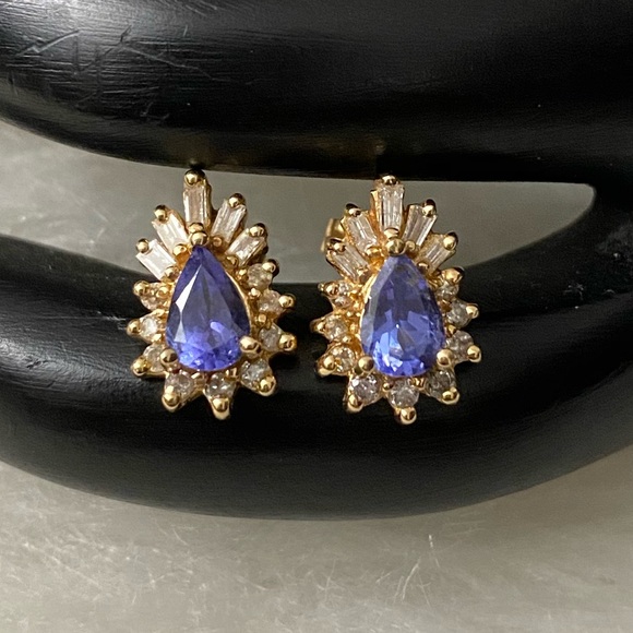Fine Jewelry Jewelry - Appraisal / 14K Gold Tanzanite Diamond Earrings